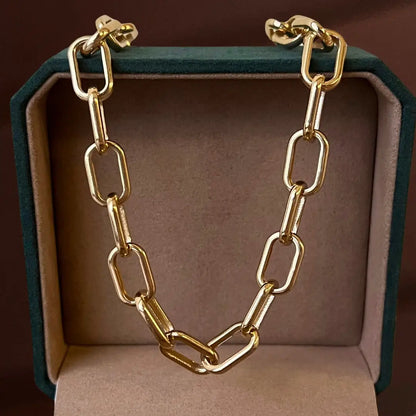 14K Solid Gold Ultra Bold Statement Link Chain Necklace EADN Lab-Grown Diamond USA, Canada, UK, Europe, EU, Australia, New Zealand, SG