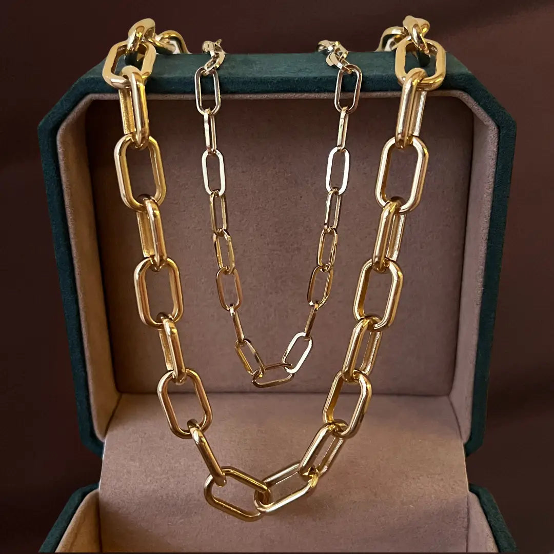 14K Solid Gold Ultra Bold Statement Link Chain Necklace EADN Lab-Grown Diamond USA, Canada, UK, Europe, EU, Australia, New Zealand, SG